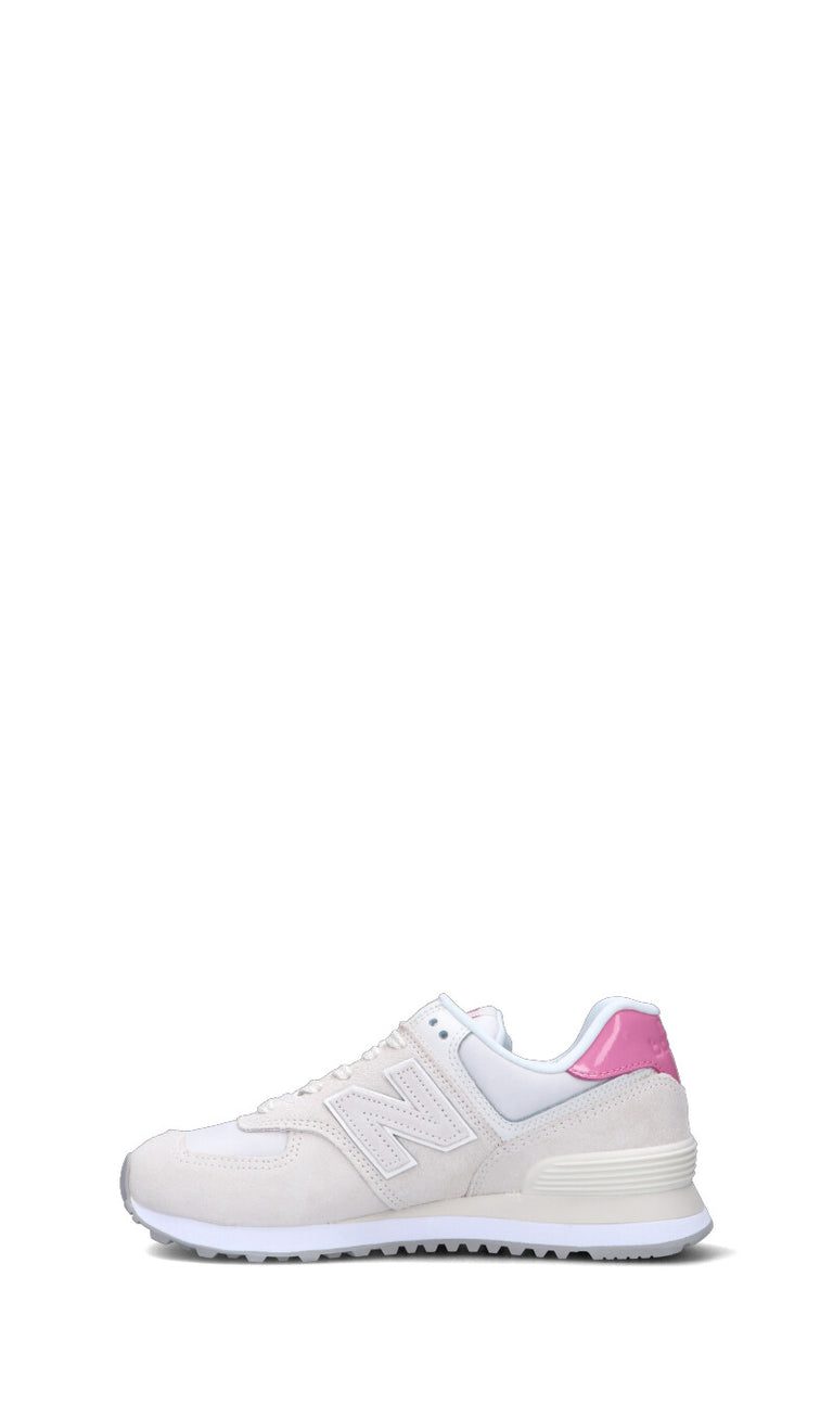 NEW BALANCE Sneaker donna bianca/rosa in suede