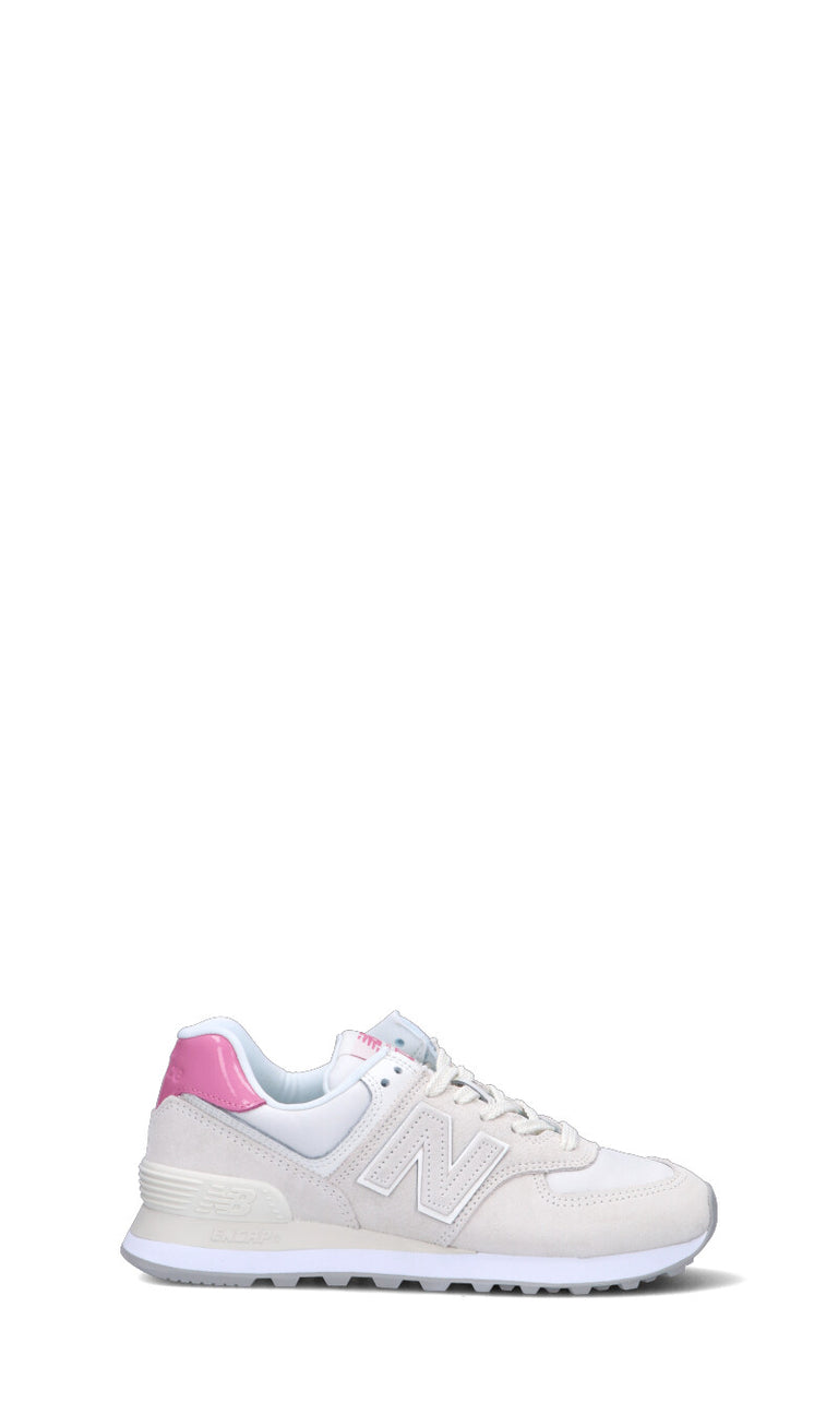 NEW BALANCE Sneaker donna bianca/rosa in suede