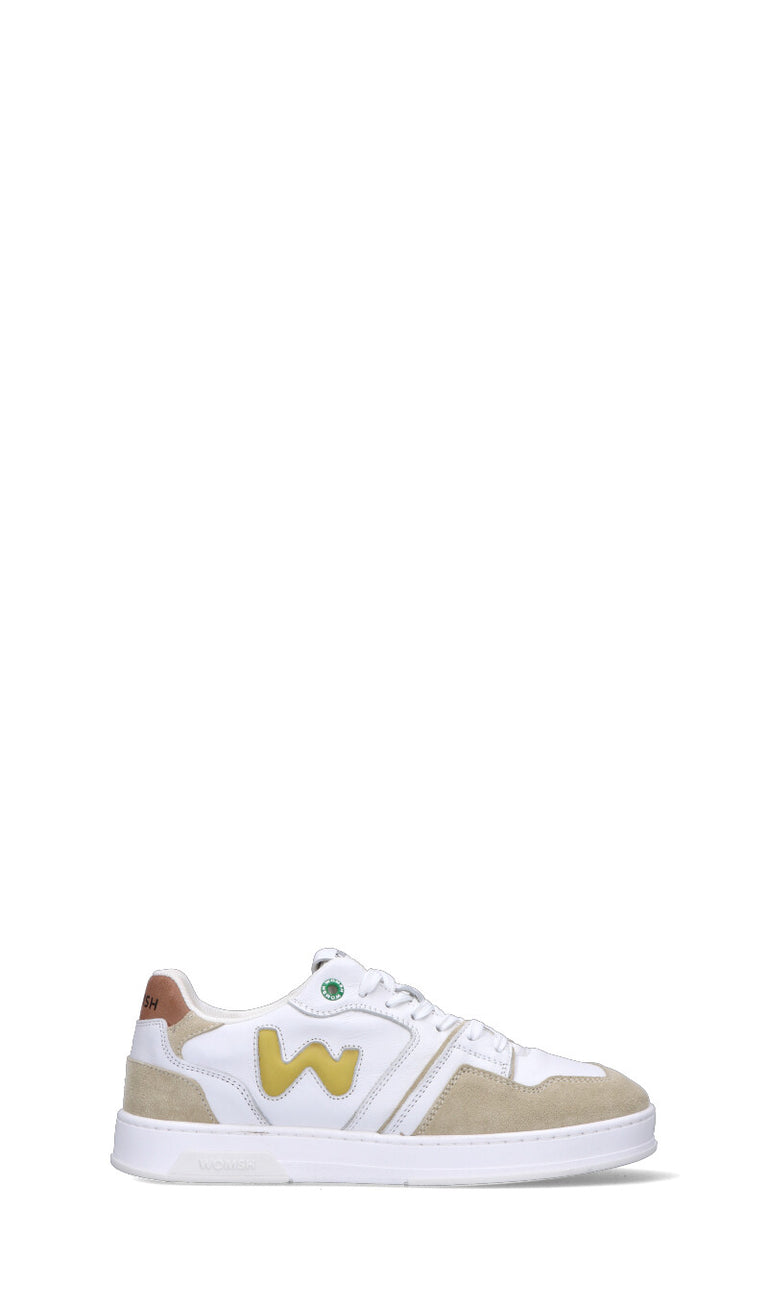 WOMSH Sneaker donna bianca/gialla in pelle