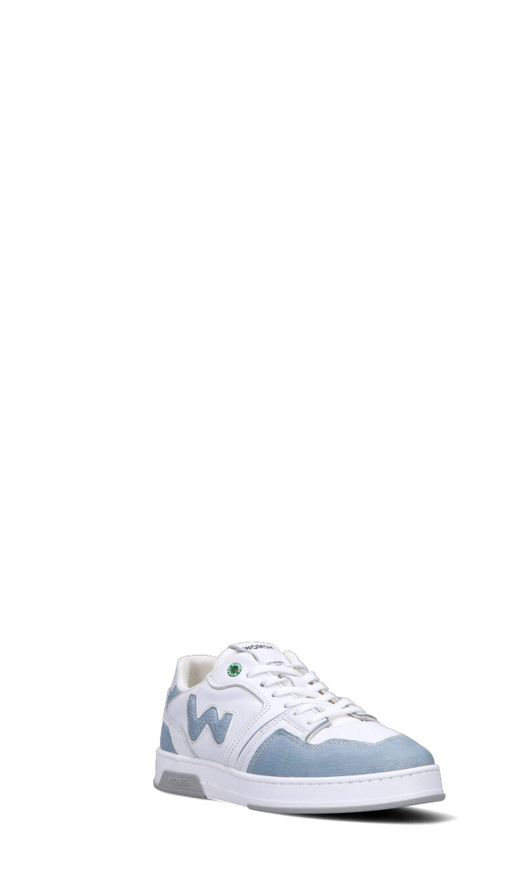 WOMSH Sneaker donna bianca/azzurra in pelle