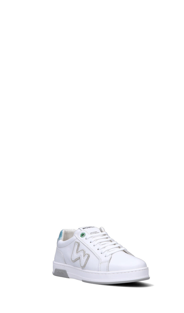 WOMSH Sneaker donna bianca/azzurra in pelle