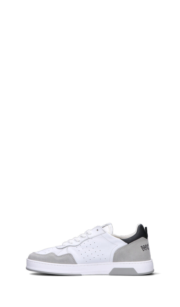 WOMSH Sneaker uomo bianca/grigia in pelle