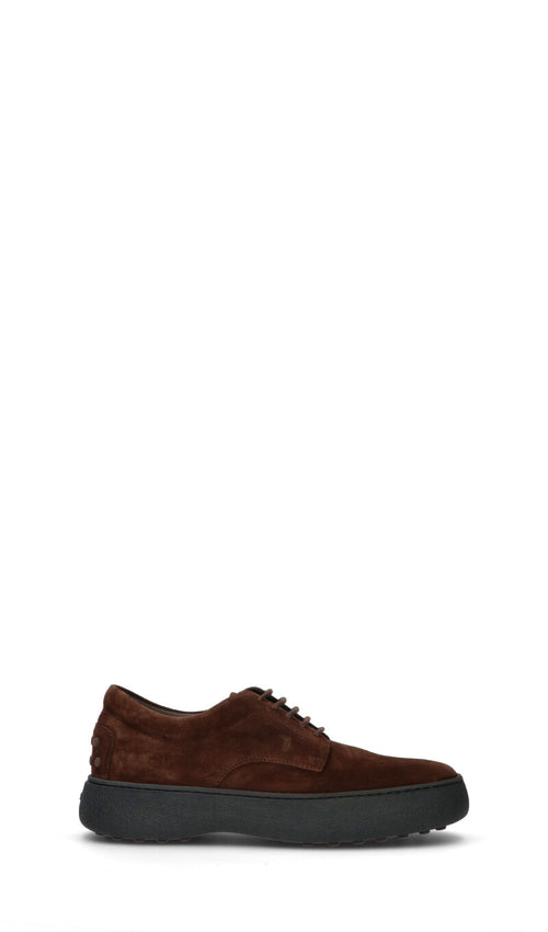 TODS Stringata uomo marrone in suede