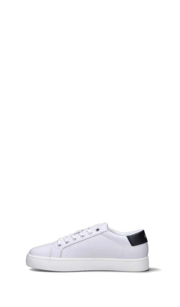 CALVIN KLEIN Sneaker uomo bianca/nera in pelle