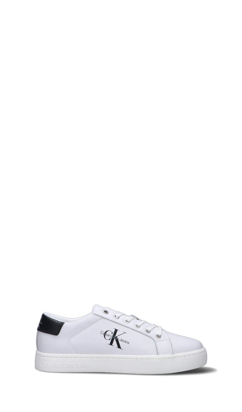 CALVIN KLEIN Sneaker uomo bianca/nera in pelle