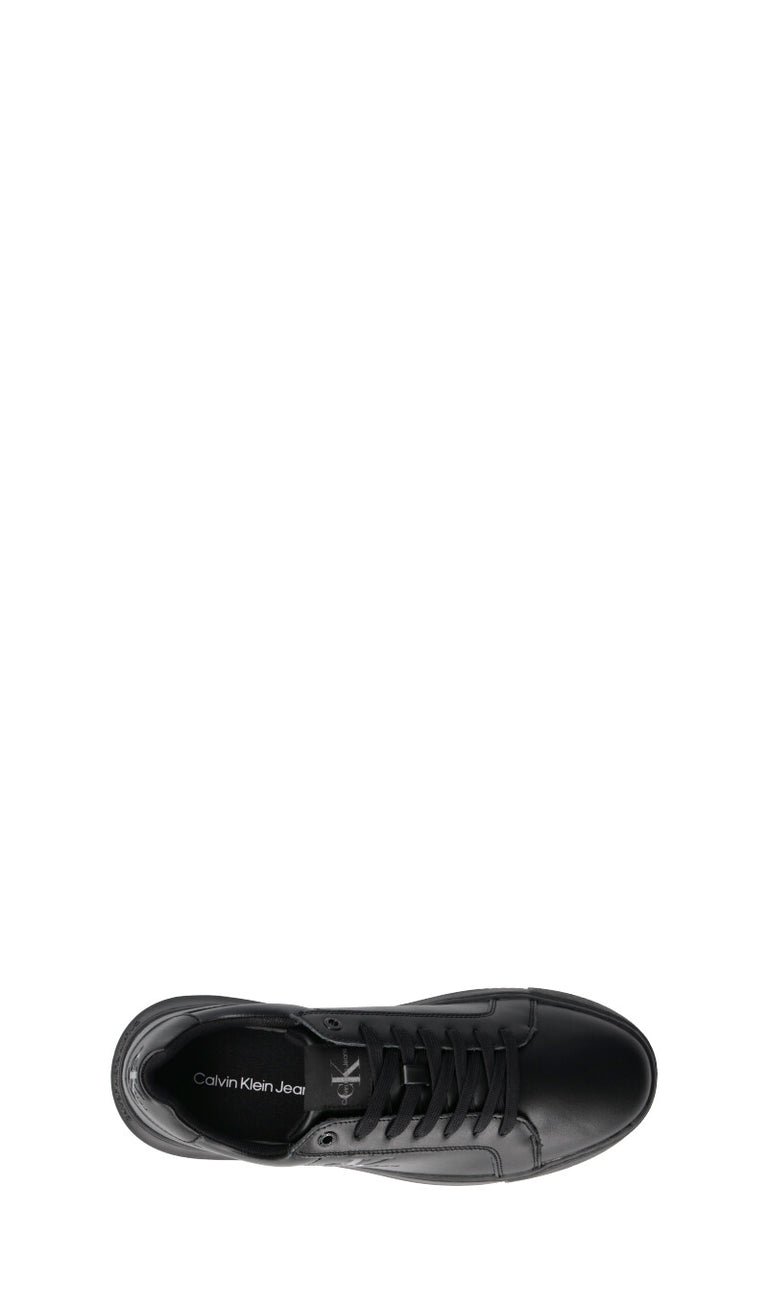 CALVIN KLEIN JEANS Sneaker uomo nera in pelle