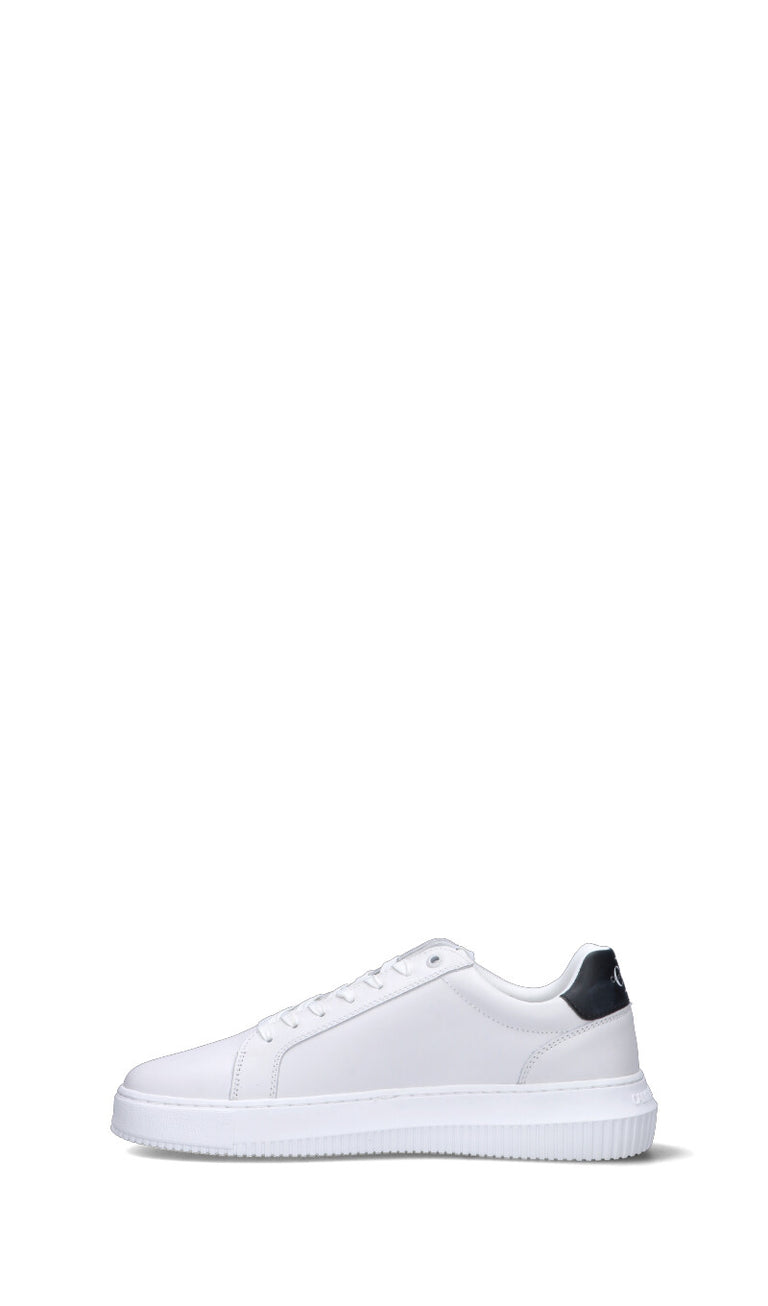 CALVIN KLEIN JEANS Sneaker uomo bianca/nera in pelle