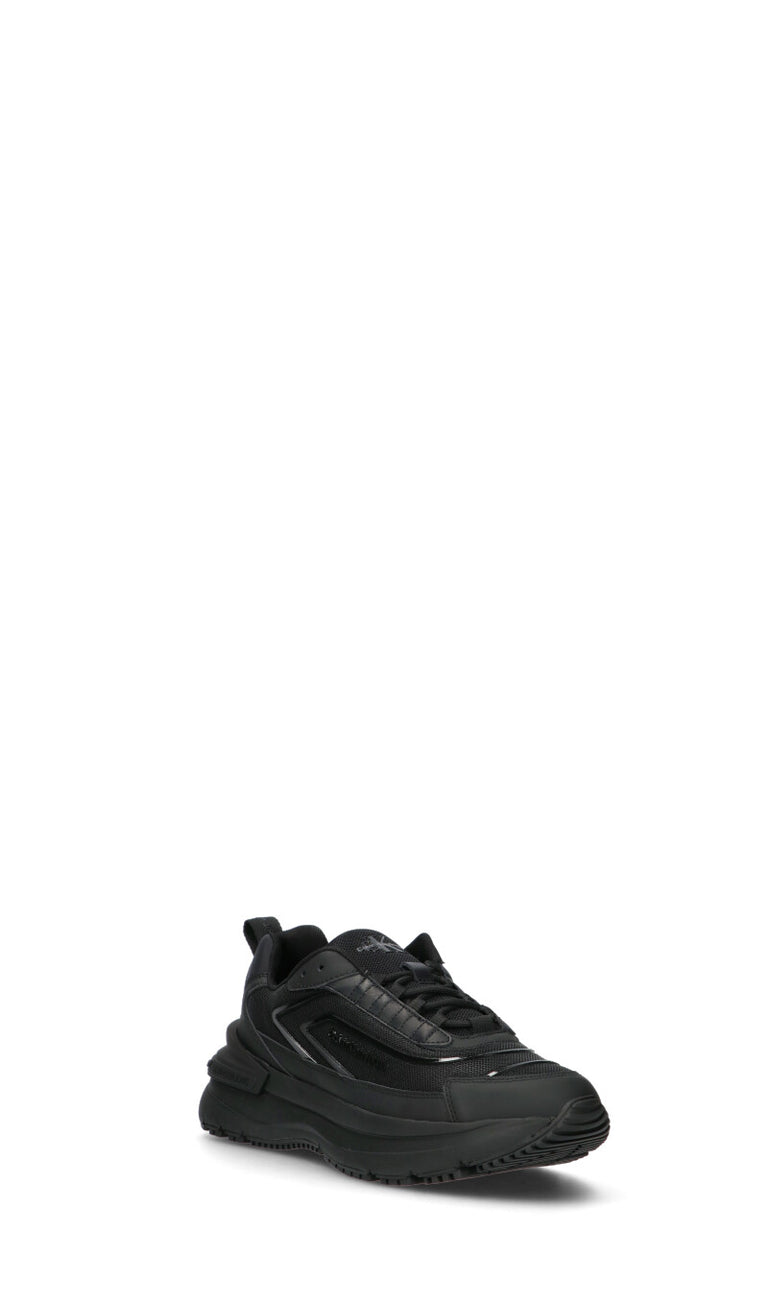 CALVIN KLEIN JEANS Sneaker uomo nera in pelle