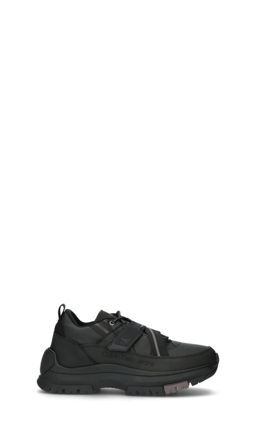 CALVIN KLEIN JEANS Sneaker uomo nera in pelle