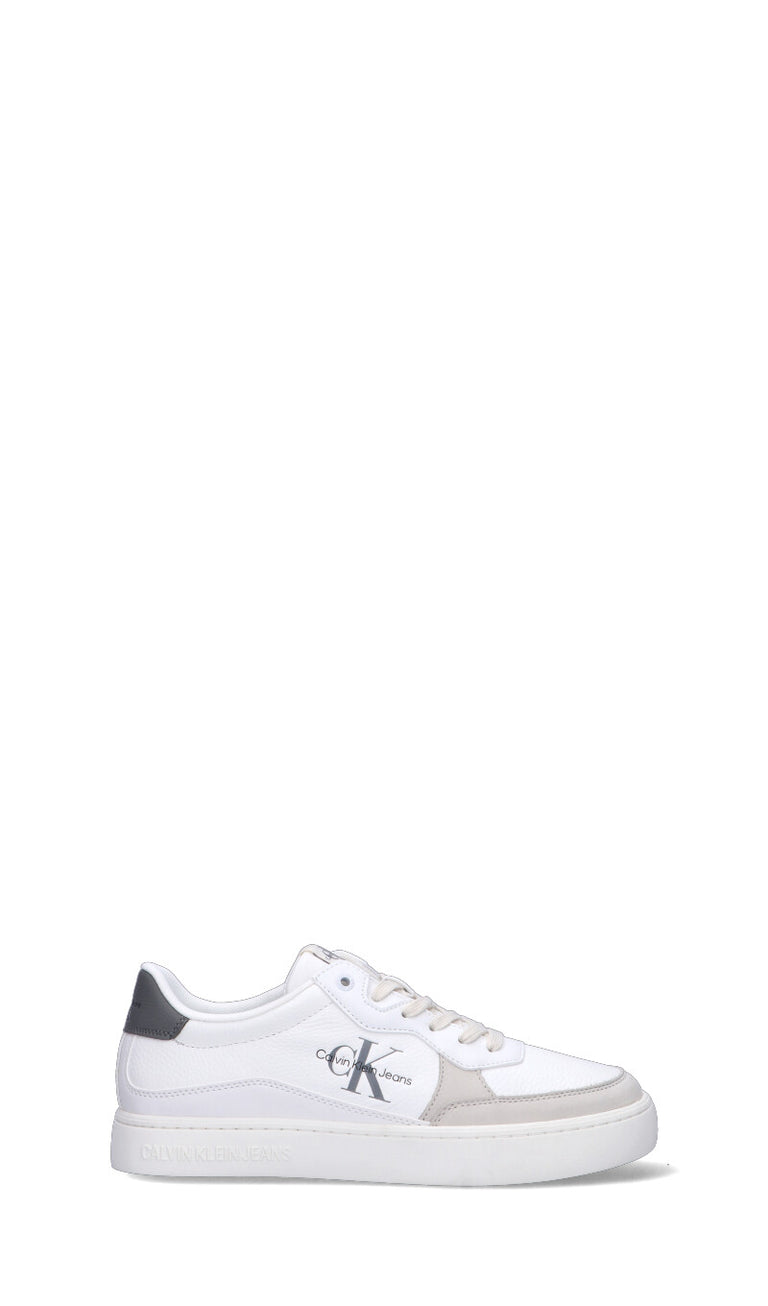 CALVIN KLEIN JEANS Sneaker uomo bianca/grigia in pelle