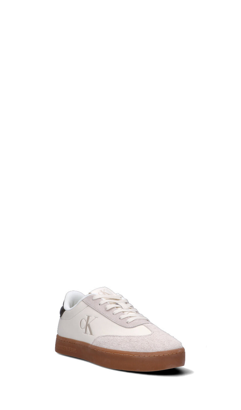 CALVIN KLEIN JEANS Sneaker uomo bianca in pelle