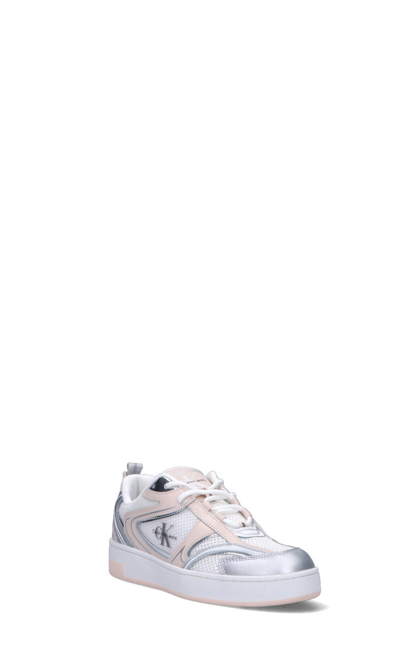 TOMMY HILFIGER Sneaker donna bianca/argento/rosa in pelle