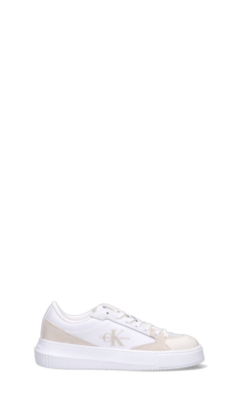 CALVIN KLEIN JEANS Sneaker donna bianca in pelle