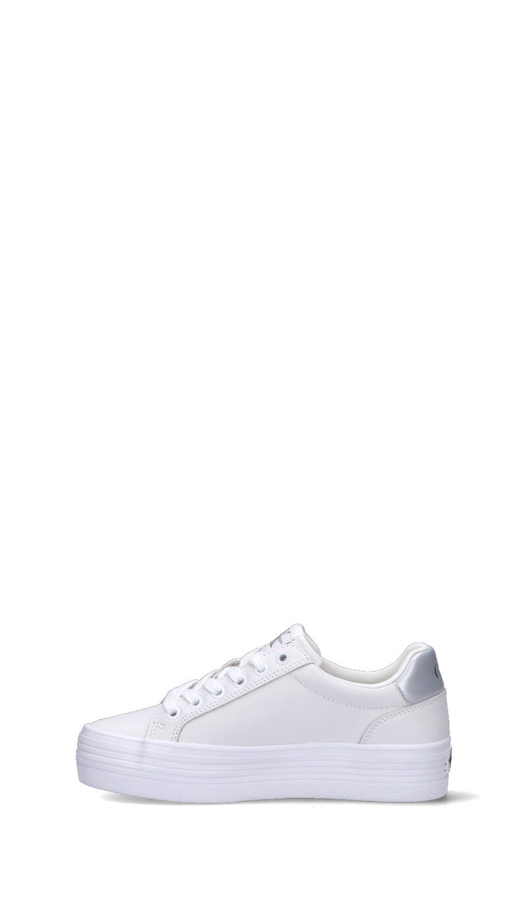 CALVIN KLEIN JEANS Sneaker donna bianca/argento in pelle