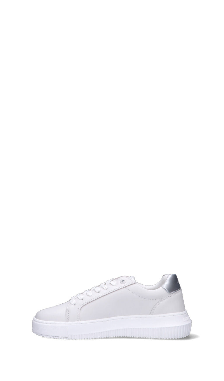 CALVIN KLEIN JEANS Sneaker donna bianca/argento in pelle