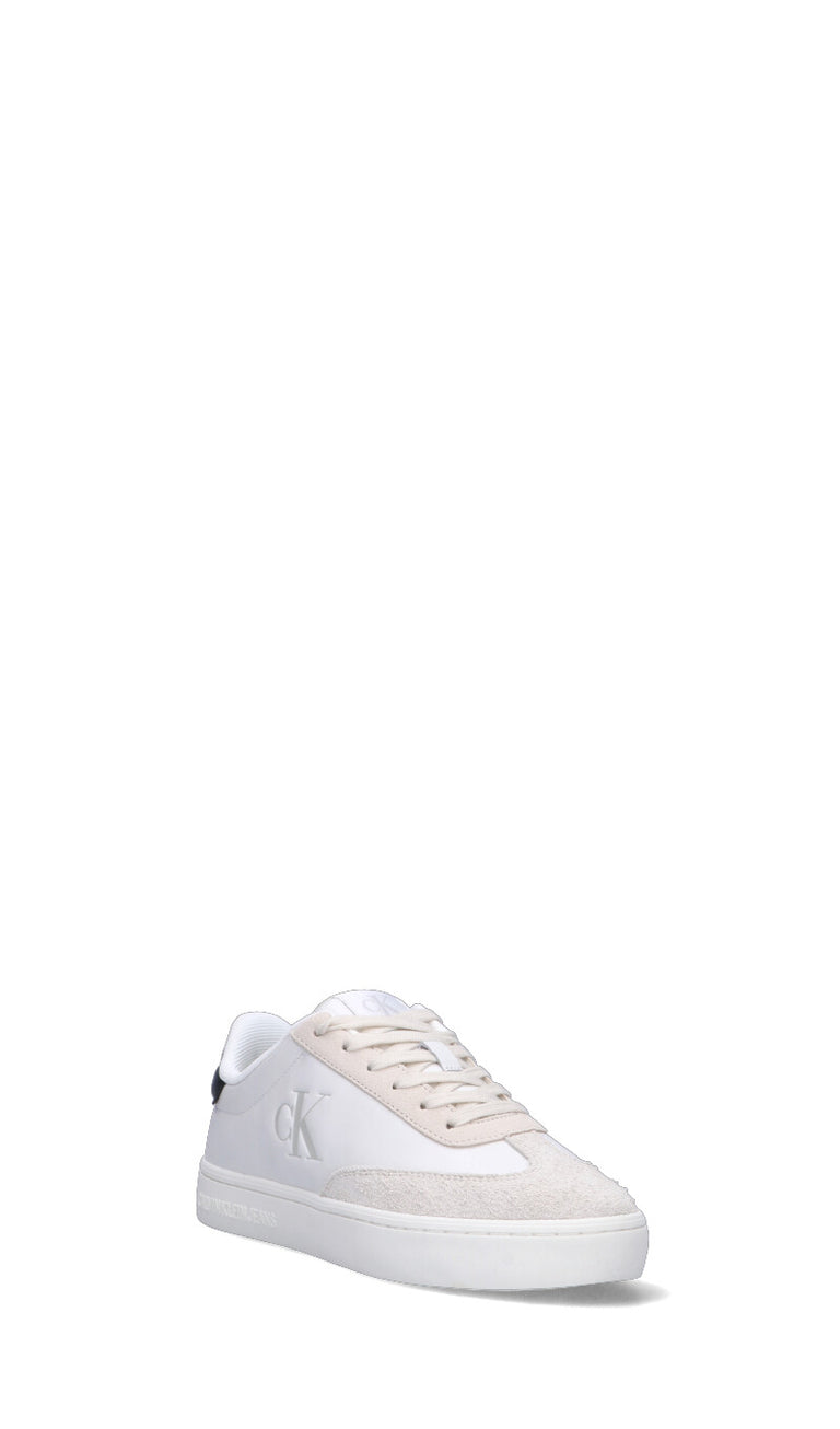 CALVIN KLEIN JEANS Sneaker donna bianca/nera in pelle