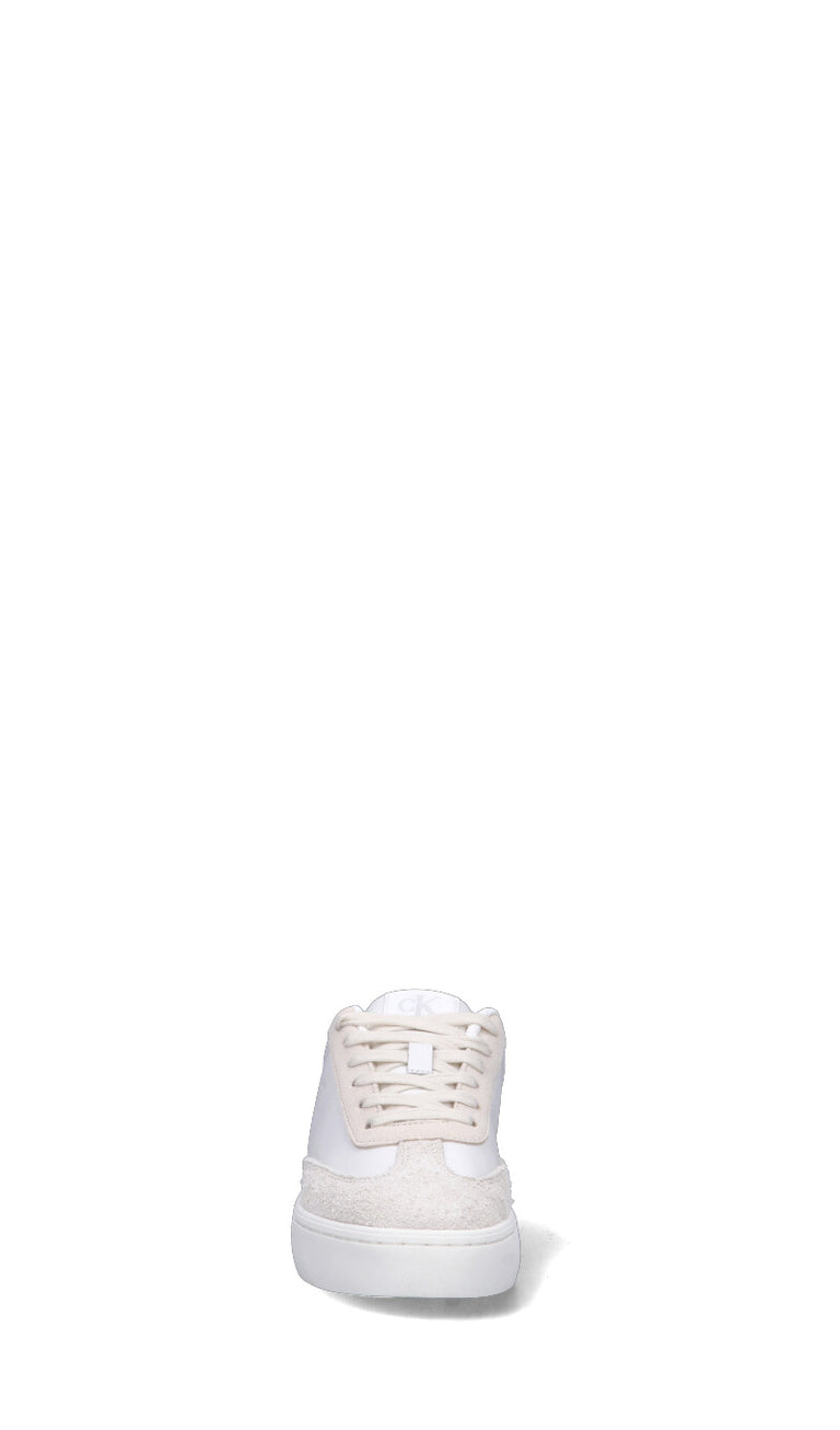 CALVIN KLEIN JEANS Sneaker donna bianca/nera in pelle