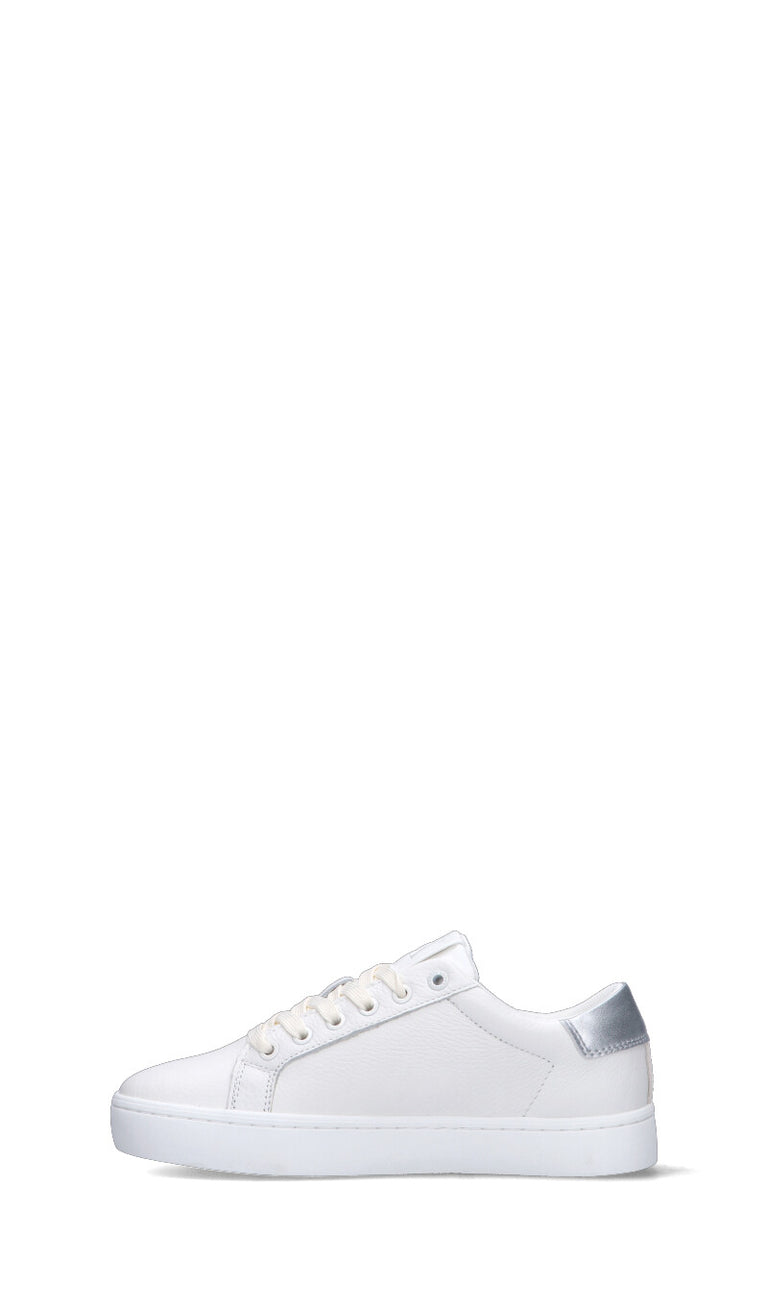 CALVIN KLEIN JEANS Sneaker donna bianca/argento in pelle