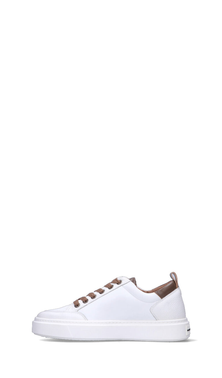 ALEXANDER SMITH Sneaker uomo bianca/marrone in pelle