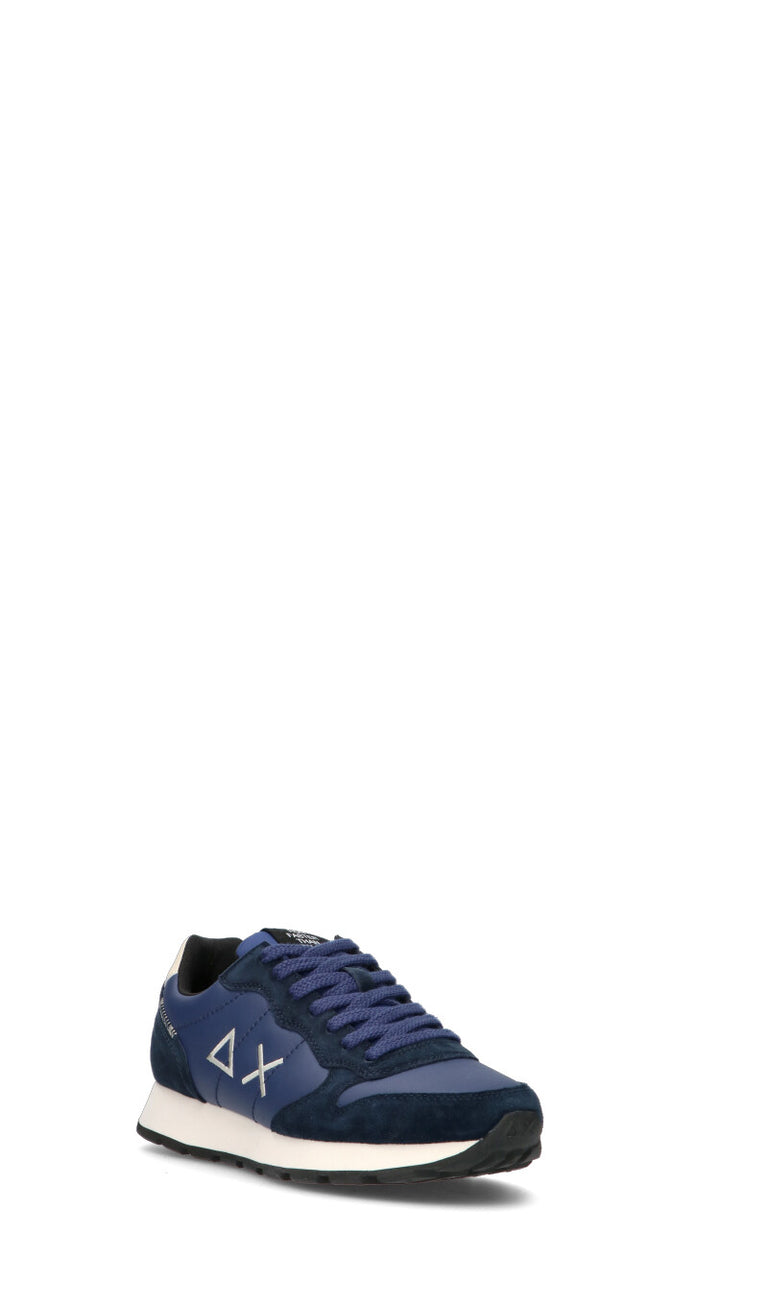 SUN68 Sneaker uomo blu in pelle