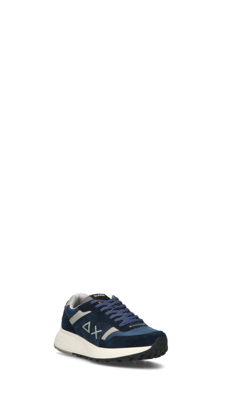 SUN68 Sneaker uomo blu in pelle