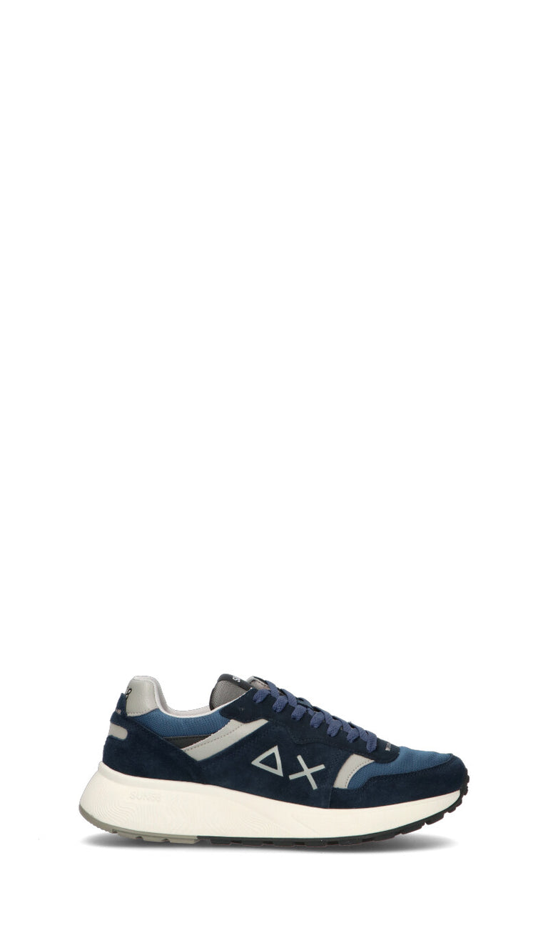 SUN68 Sneaker uomo blu in pelle