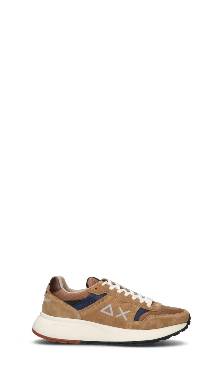 SUN68 Sneaker uomo marrone in pelle