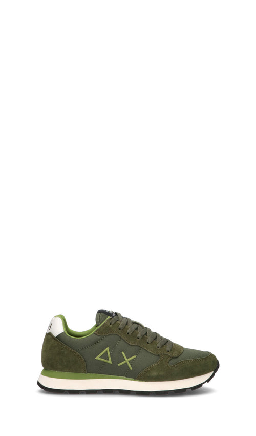 SUN68 Sneaker uomo verde in suede