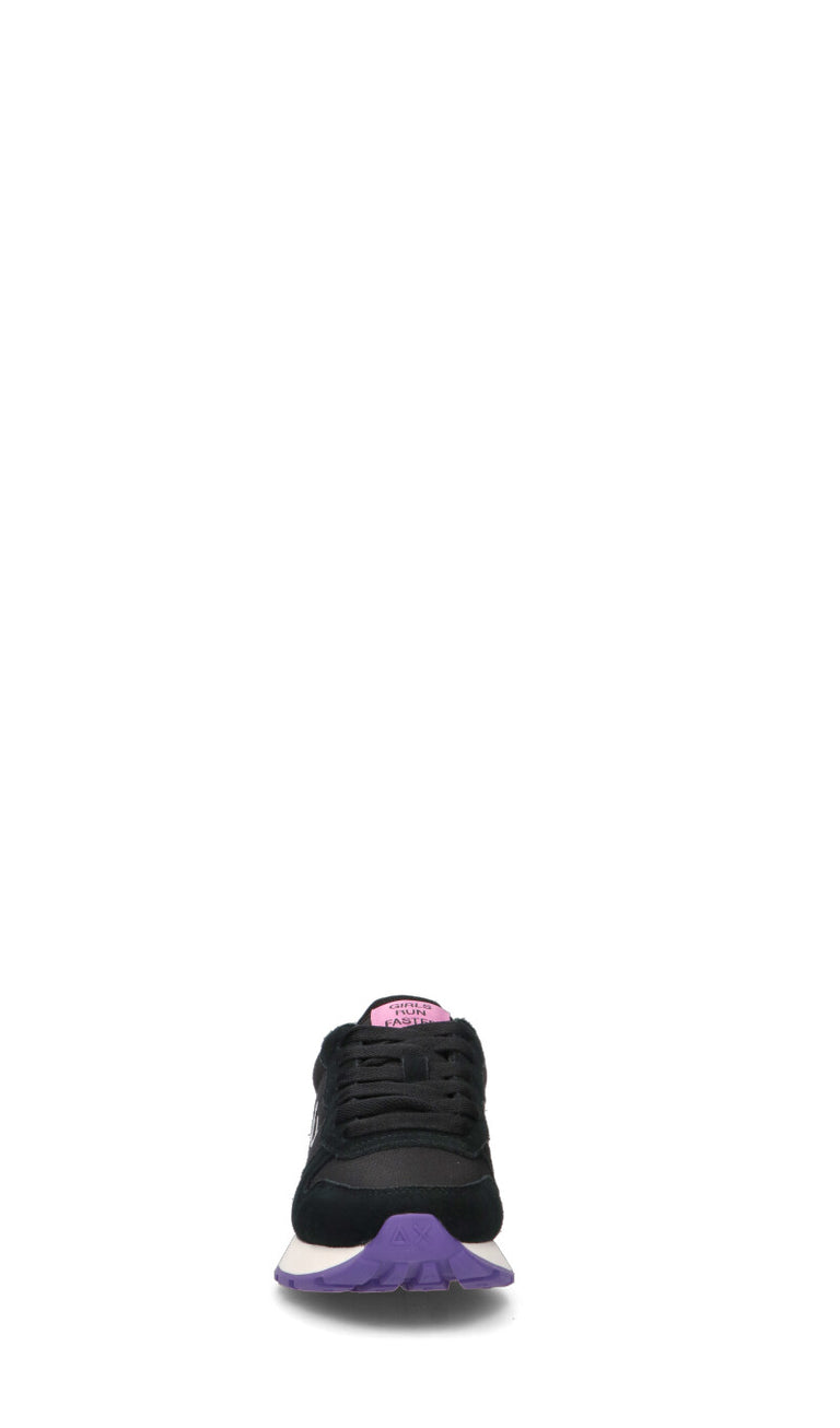 SUN68 Sneaker donna nera e rosa in suede