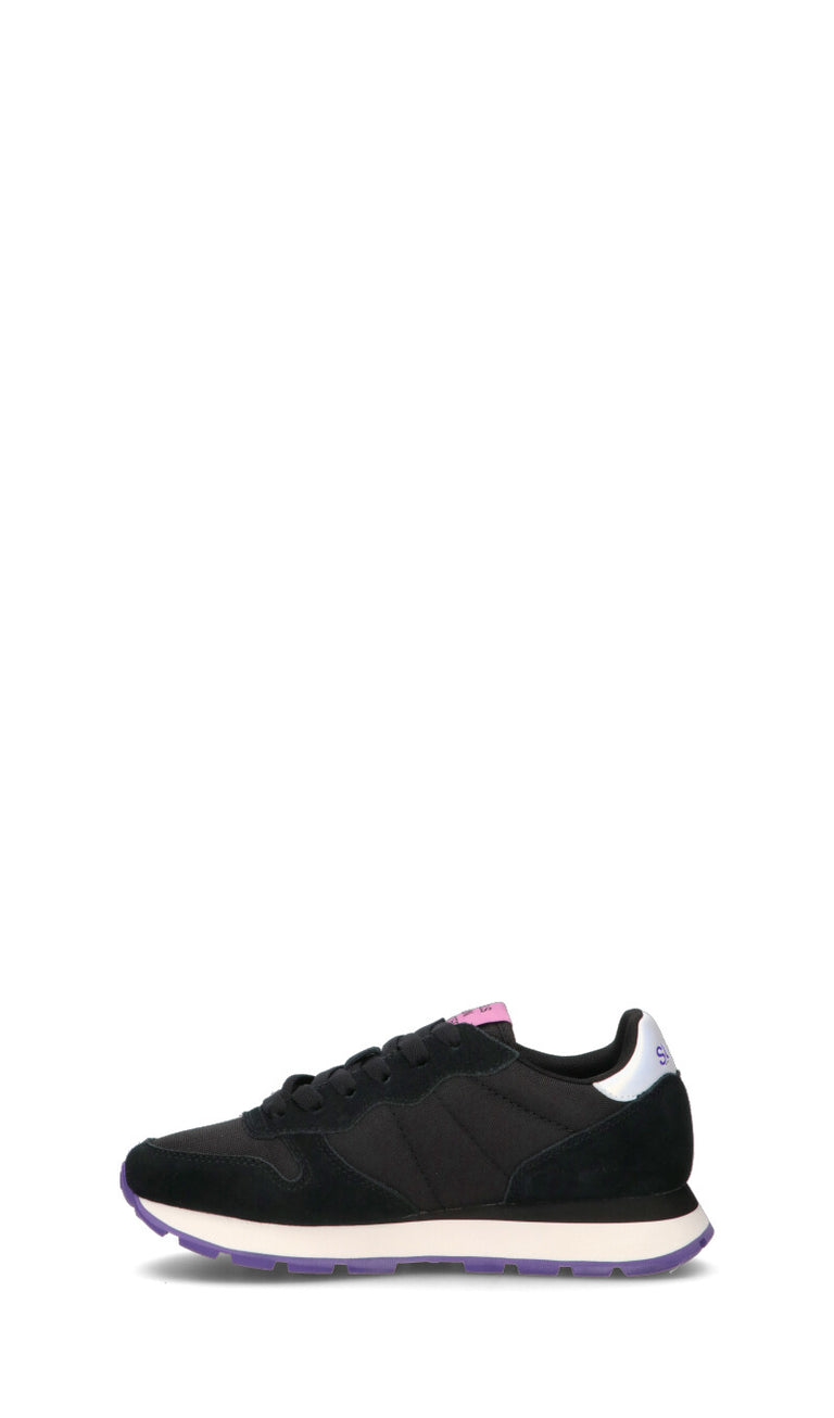 SUN68 Sneaker donna nera e rosa in suede