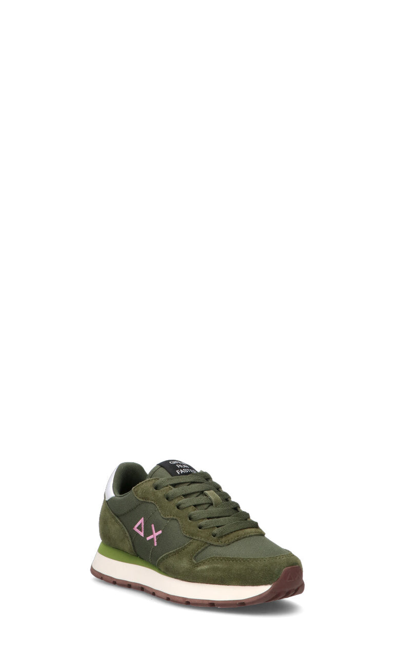 SUN68 Sneaker donna verde militare in suede