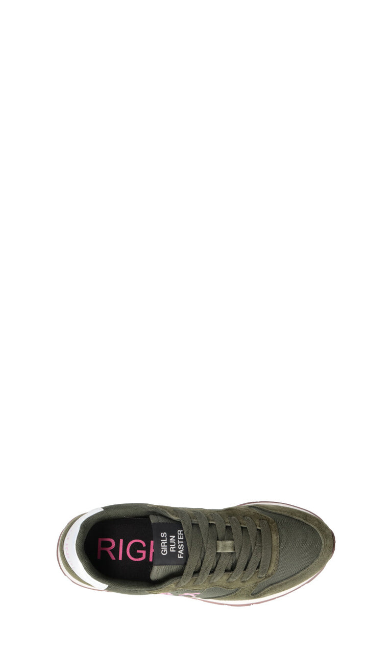 SUN68 Sneaker donna verde militare in suede