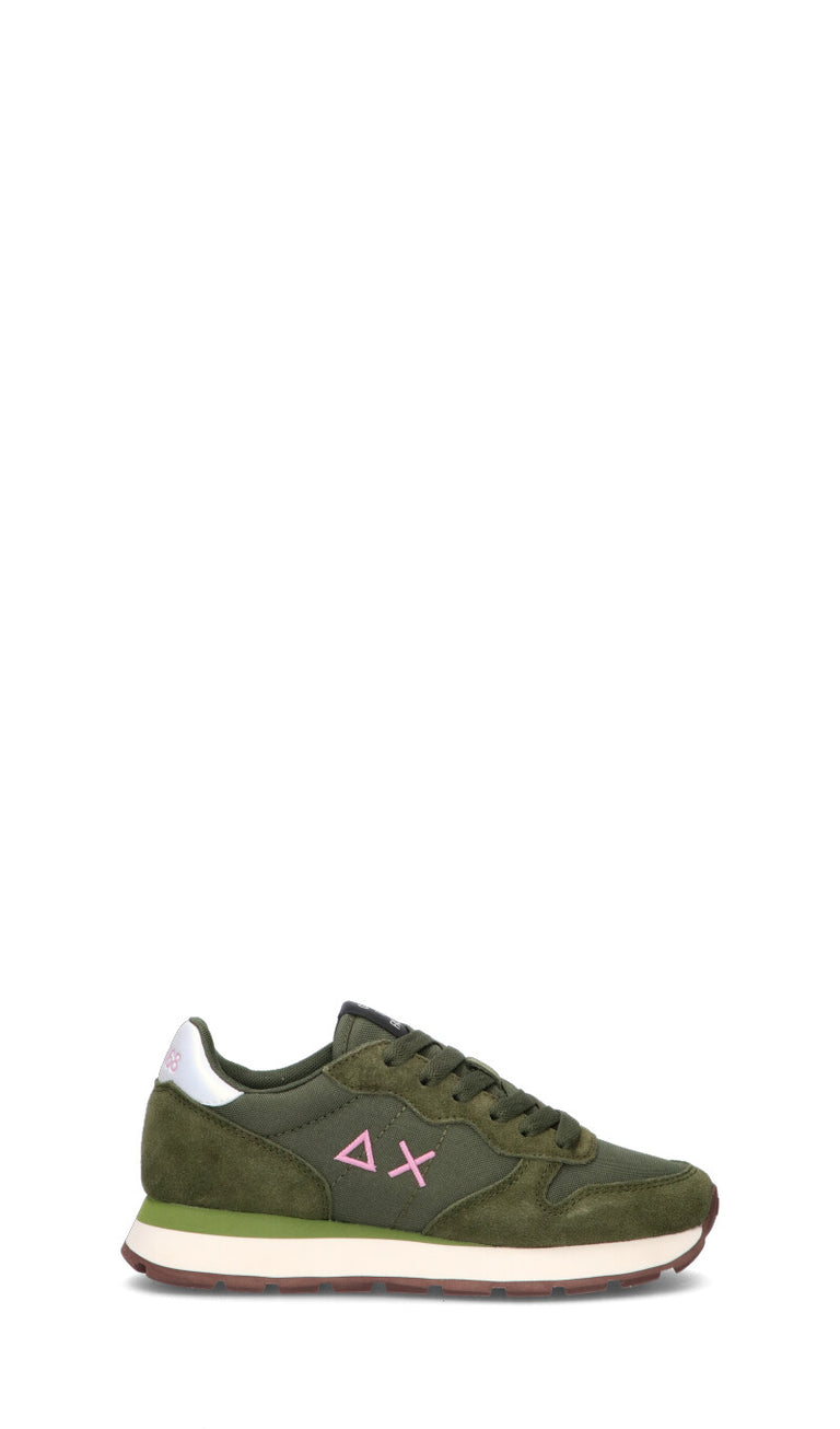 SUN68 Sneaker donna verde militare in suede